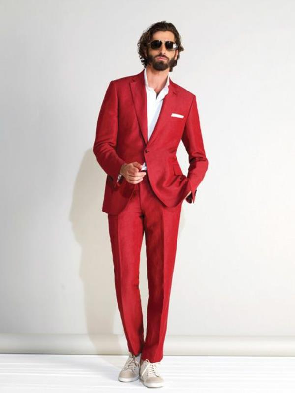 brioni ανδρική μόδα ιταλικό κοστούμι μοντέρνο κόκκινο