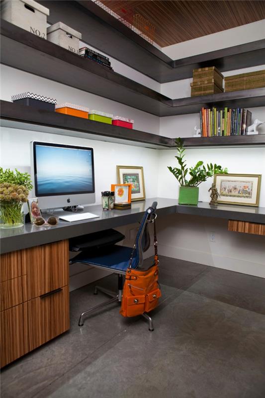 έπιπλα γραφείου μοντέρνο σπίτι γραφείο γωνιακό έπιπλα φυτών αποθηκευτικό χώρο