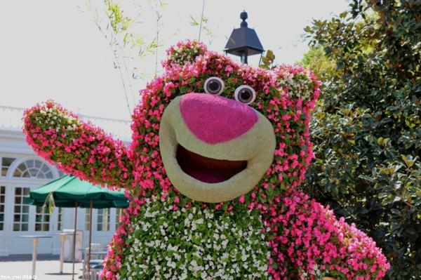 πυξάρι παιδιά topiary ειδώλια κήπου ροζ αρκούδα