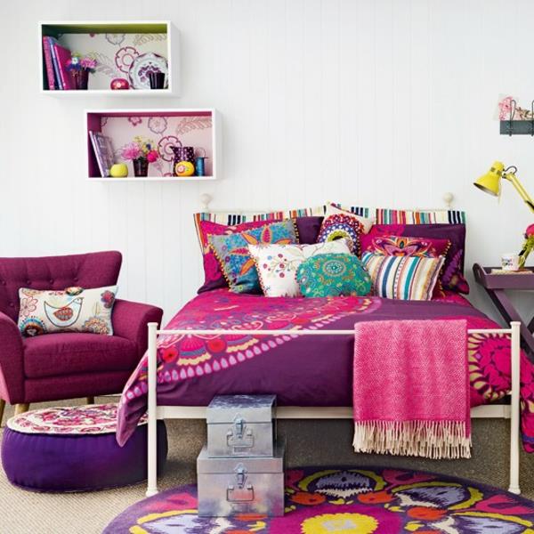 ιδέες κρεβατοκάμαρας με πολύχρωμα χρώματα