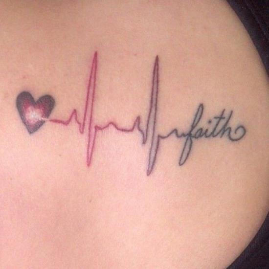 πολύχρωμη πίστη αγάπη ελπίδα τατουάζ