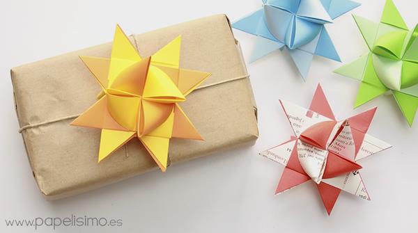 tinker πολύχρωμα origami χριστουγεννιάτικα αστέρια