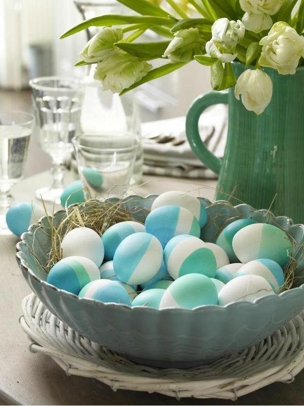 πολύχρωμα Πασχαλινά αυγά εικόνες μπλε πράσινο λευκό Πασχαλινό αυγό σχέδιο