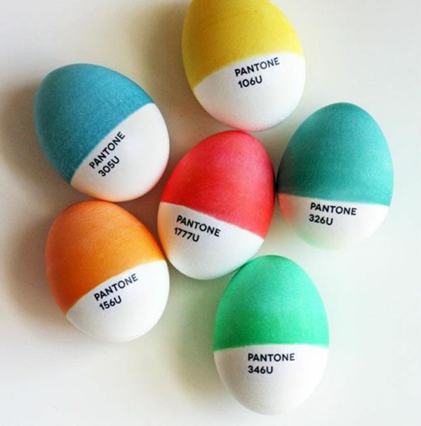 πολύχρωμα πασχαλινά αυγά γκαλερί εικόνων pantone δείγματα χρώματος σχεδιασμός πασχαλινά αυγά