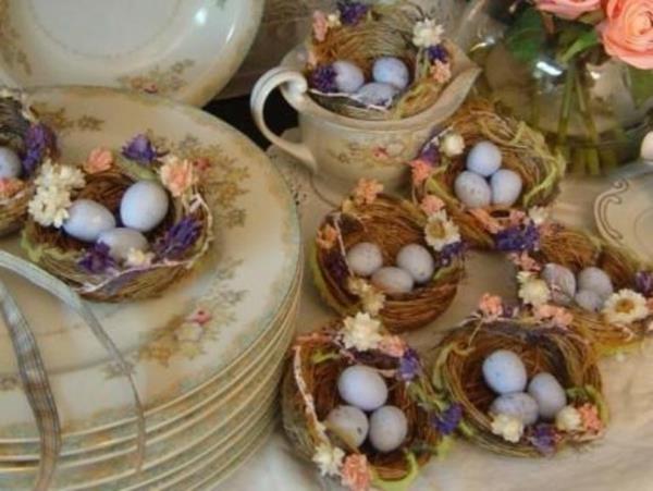 πολύχρωμα αυγά Πάσχας λουλούδια φρέσκες ιδέες φτιάξτε τον εαυτό σας