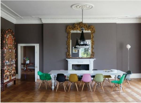 πολύχρωμες καρέκλες ακρυλικό γυαλί ιδέα σχεδιασμός διακόσμηση ηλεκτρική