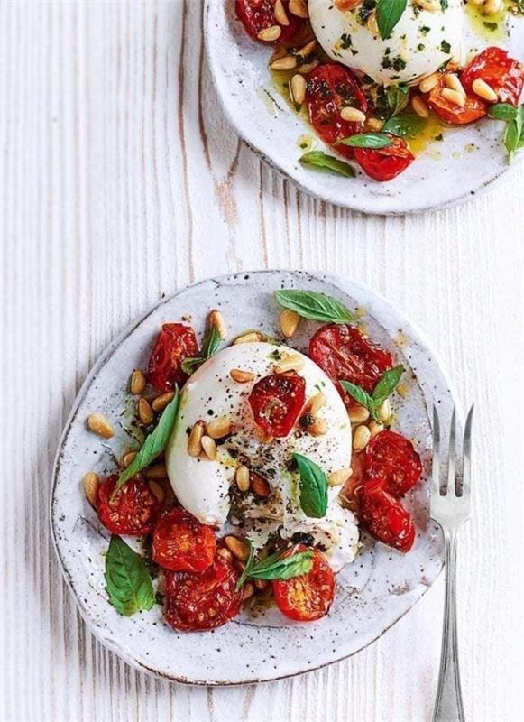 burrata συνταγή σαλάτα