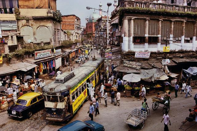 γιγαντιαία πόλη της Καλκούτα της Ινδίας