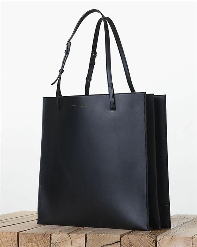 celine τσάντα δερμάτινη μαύρη απλή αξεσουάρ