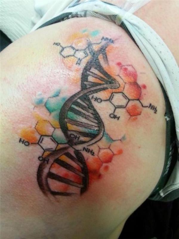 χημεία ακουαρέλα τατουάζ ιδέες άνδρες τατουάζ