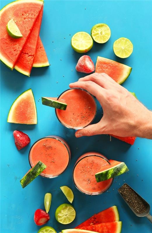 συνταγές chia smoothie καρπούζι lime
