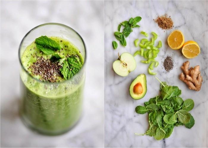σπόροι chia πράσινα smoothies υγιεινές συμβουλές για απώλεια βάρους