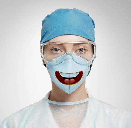 χειρουργική μάσκα αναπνοής smiley emoji