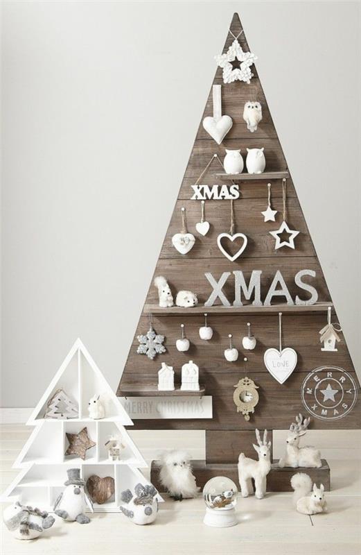 Διακόσμηση χριστουγεννιάτικου δέντρου-ξύλο-χαρτί από τσόχα ξύλου