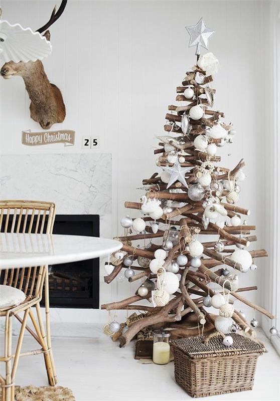 Διακοσμήσεις χριστουγεννιάτικων δέντρων ξύλινο χαρτί τσόκερ ρουστίκ