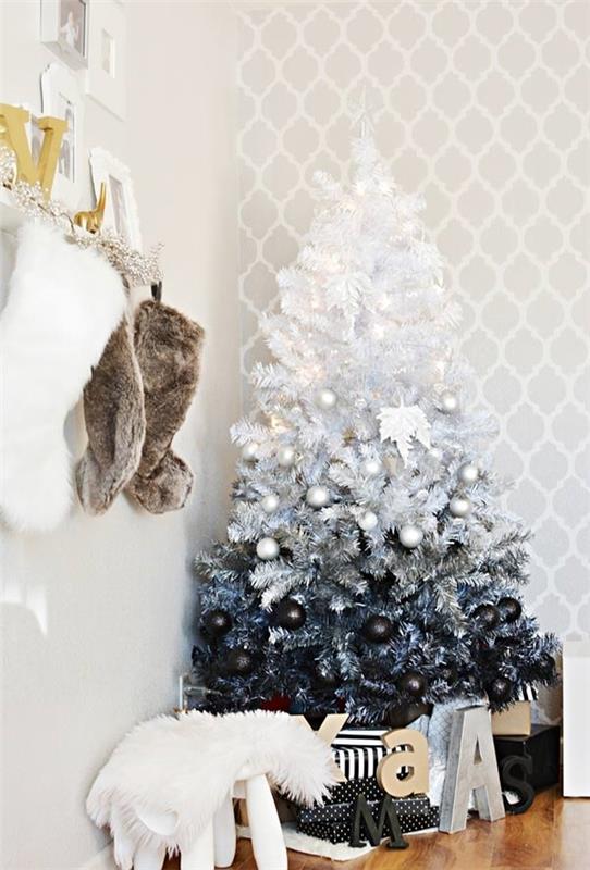 διακοσμήσεις χριστουγεννιάτικων δέντρων υπέροχο μπλε και άσπρο