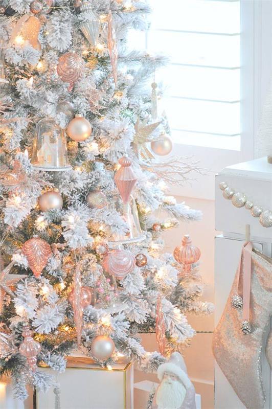 διακοσμήσεις χριστουγεννιάτικων δέντρων μεγάλη λαμπρότητα σε διαφορετικά χρώματα