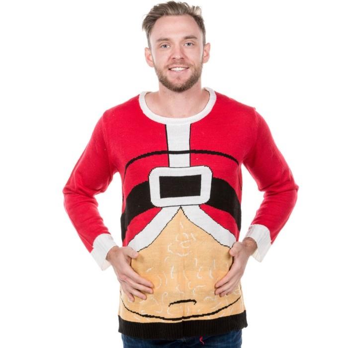 χριστουγεννιάτικο πουλόβερ στην κοιλιά