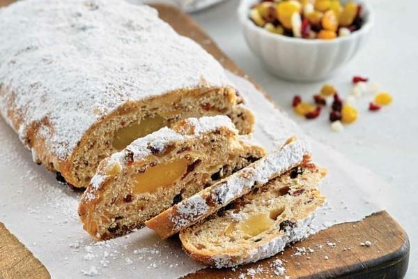 christstollen συνταγή marzipan vegan