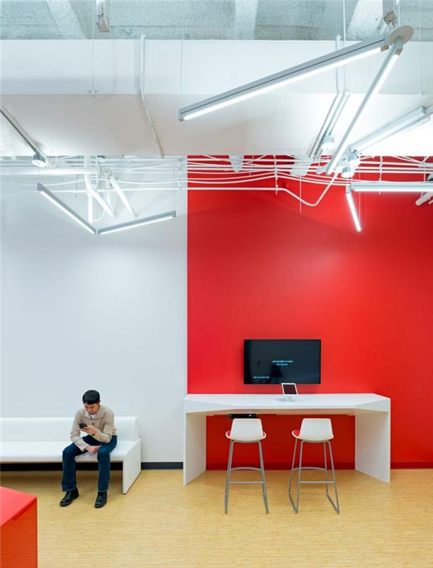 comcast office by design blitz μοντέρνα έπιπλα γραφείου κόκκινο λευκό