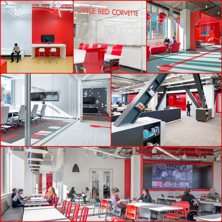 comcast office by design blitz μοντέρνα έπιπλα γραφείου κόκκινα