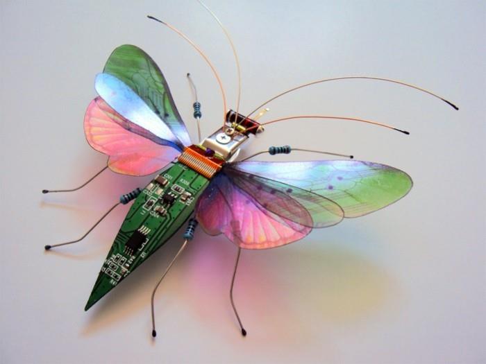 ανταλλακτικά υπολογιστών ανακύκλωση δημιουργική τέχνη πεταλούδα