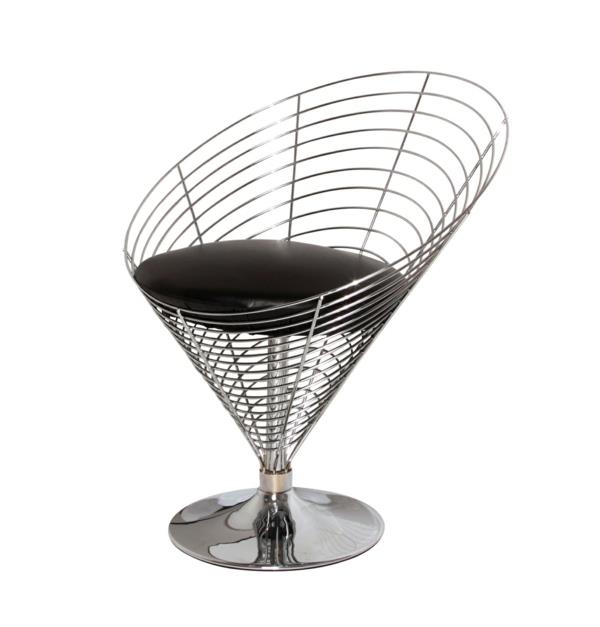 καρέκλα κώνου werner panton κομψό σχέδιο μέταλλο