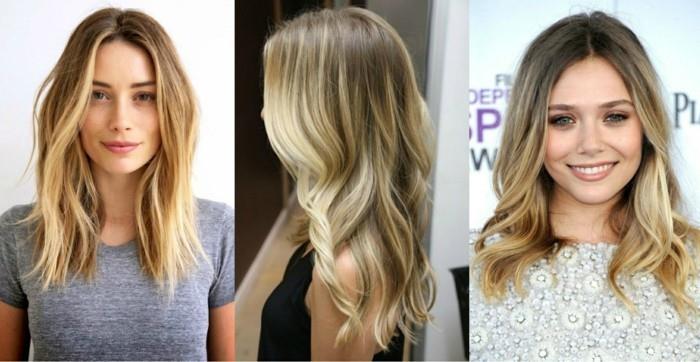 contouring strobing ombre μαλλιά ξανθά μακριά μεσαίου μήκους