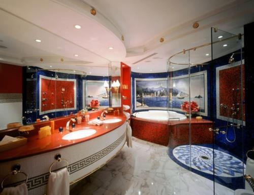 δροσερές φωτογραφίες μπάνιου κόκκινοι λευκοί μπλε καθρέφτες