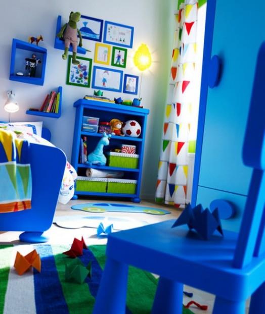δροσερές ιδέες δωματίων για μικρά παιδιά μπλε έπιπλα