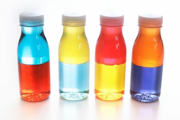 Φτιάξτε μόνοι σας μπουκάλια τεχνολογίας αισθητήρων παιδικών παιχνιδιών τεχνολογίας με χρώμα