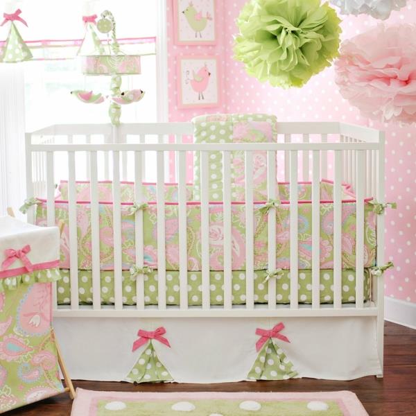 Δροσερά κλινοσκεπάσματα για παιδικά κρεβάτια ροζ, κοριτσίστικο πράσινο