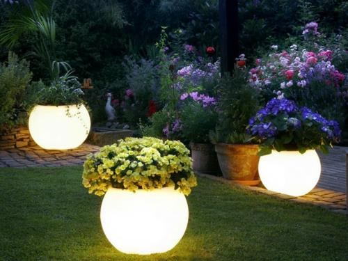 δροσερό κήπο φωτισμού σπίτι φωτιστικά γλάστρες