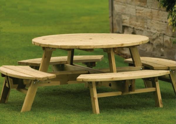 δροσερό τραπέζι κήπου σχεδιάζει ξύλο απλά ντεμοντέ
