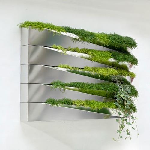 δροσερό μεγάλο τοίχο καθρέφτη φύτευση πράσινο πρωτότυπο