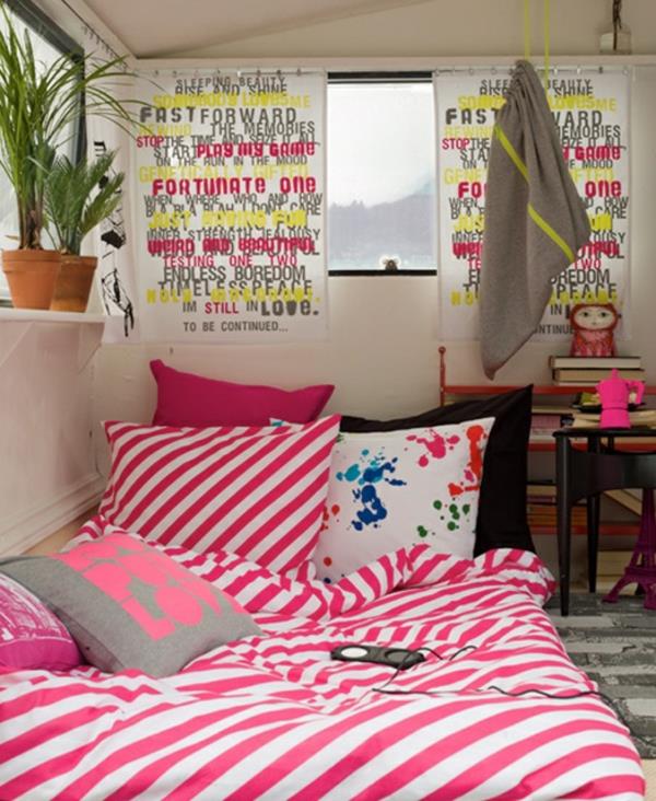 ιδέες σχεδιασμού κοριτσιού δωματίου εφήβων ροζ και λευκού