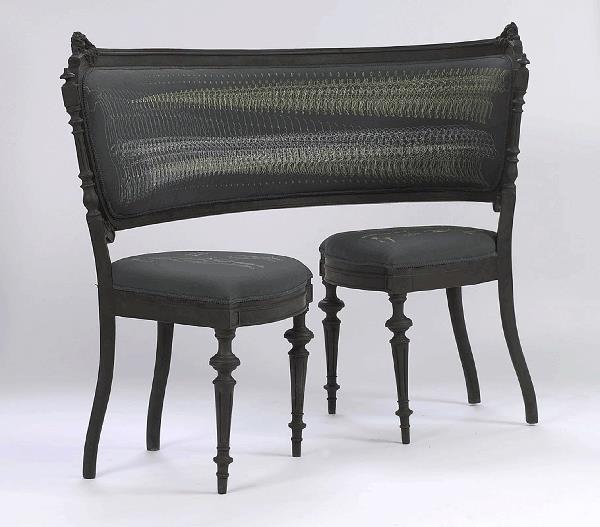 μια πλάτη δροσερή κλασική καρέκλα σχεδιάζει καφέ σκούρο μαύρο