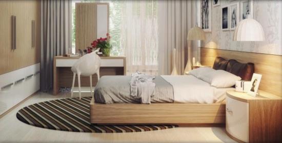 δροσερά μοντέρνα εσωτερικά σχέδια κρεβατοκάμαρα λωρίδες λωρίδες ξύλινο πλαίσιο κρεβάτι