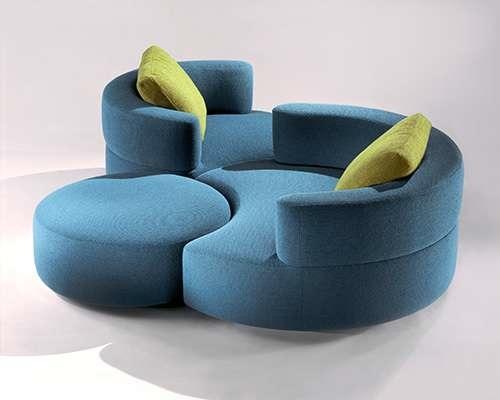 δροσερός μοντέρνος καναπές σχεδιάζει μπλε πράσινα μαξιλάρια