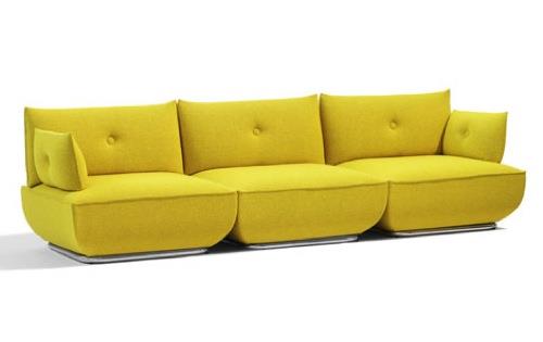 κομψός υπερβολικός καναπές σχεδιάζει κίτρινο stefan borselius