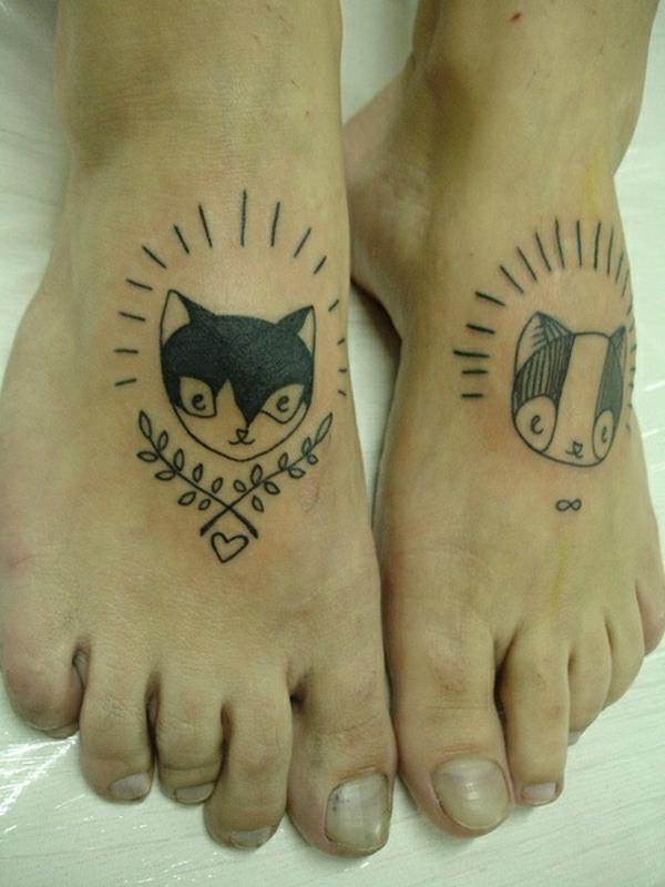 τατουάζ ιδέες πόδι τατουάζ γάτες