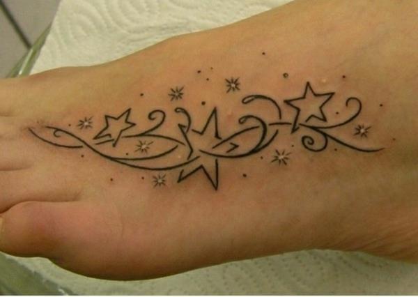 τατουάζ ιδέες πόδι τατουάζ αστέρια