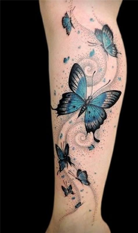 τατουάζ τατουάζ πεταλούδες στο πόδι