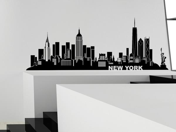 δροσερό σχέδιο τοίχου αυτοκόλλητο τοίχου Νέα Υόρκη