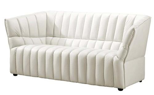 Ο μοντέρνος λευκός καναπές σχεδιάζει χαμηλό κομψό δέρμα δύο ατόμων