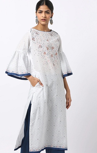 Bell Sleeves Cotton Floral Kurt