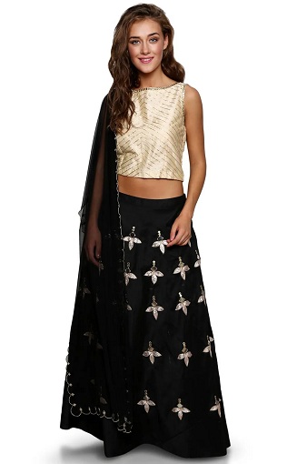 Medvilnės nuotakos Lehenga