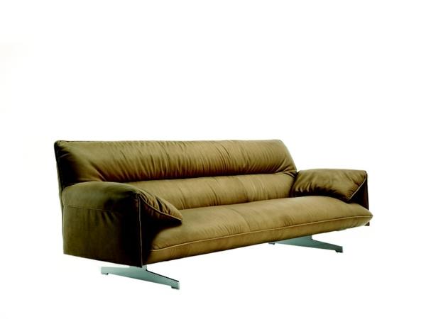 καναπές με δέρμα καναπέ με λειτουργία relax