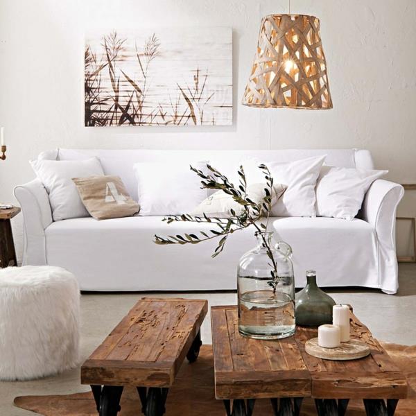 μασίφ ξύλο τραπεζάκι σαλονιού ρουστίκ έπιπλα σαλόνι καναπές λευκό ξύλο χρώμα falltepich