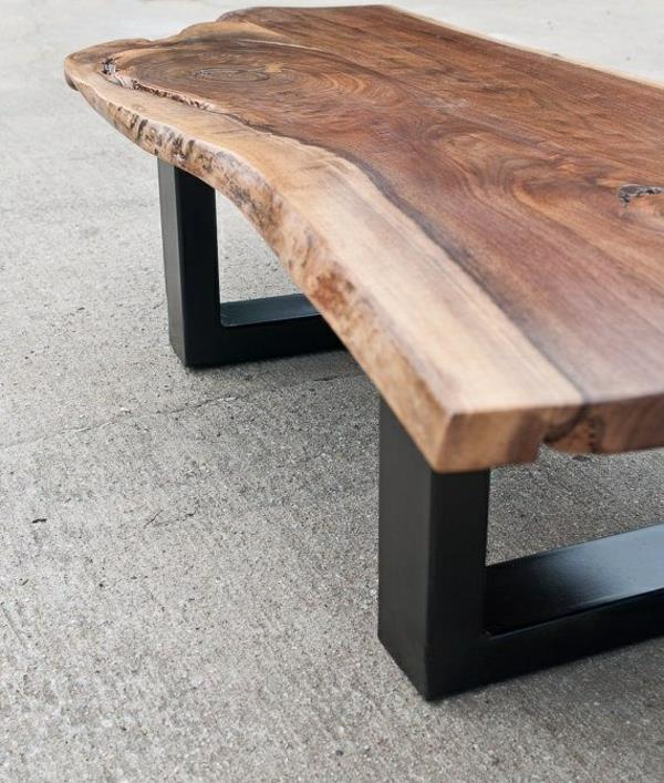 τραπεζάκι καφέ ξύλο μεταλλικό πόδι τραπέζι πόδια μεταλλικό πλαίσιο κούτσουρο δέντρου